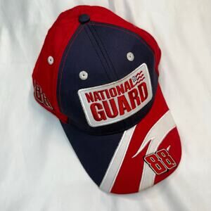 Vintage 2007 Dale Earnhardt Jr. #88 National Guard NASCAR Hat Red Blue Hendrick